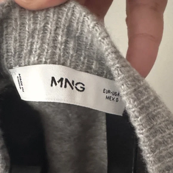 Mango Light Gray Button-Up Ruffle Hem Cardigan - Picture 6 of 6